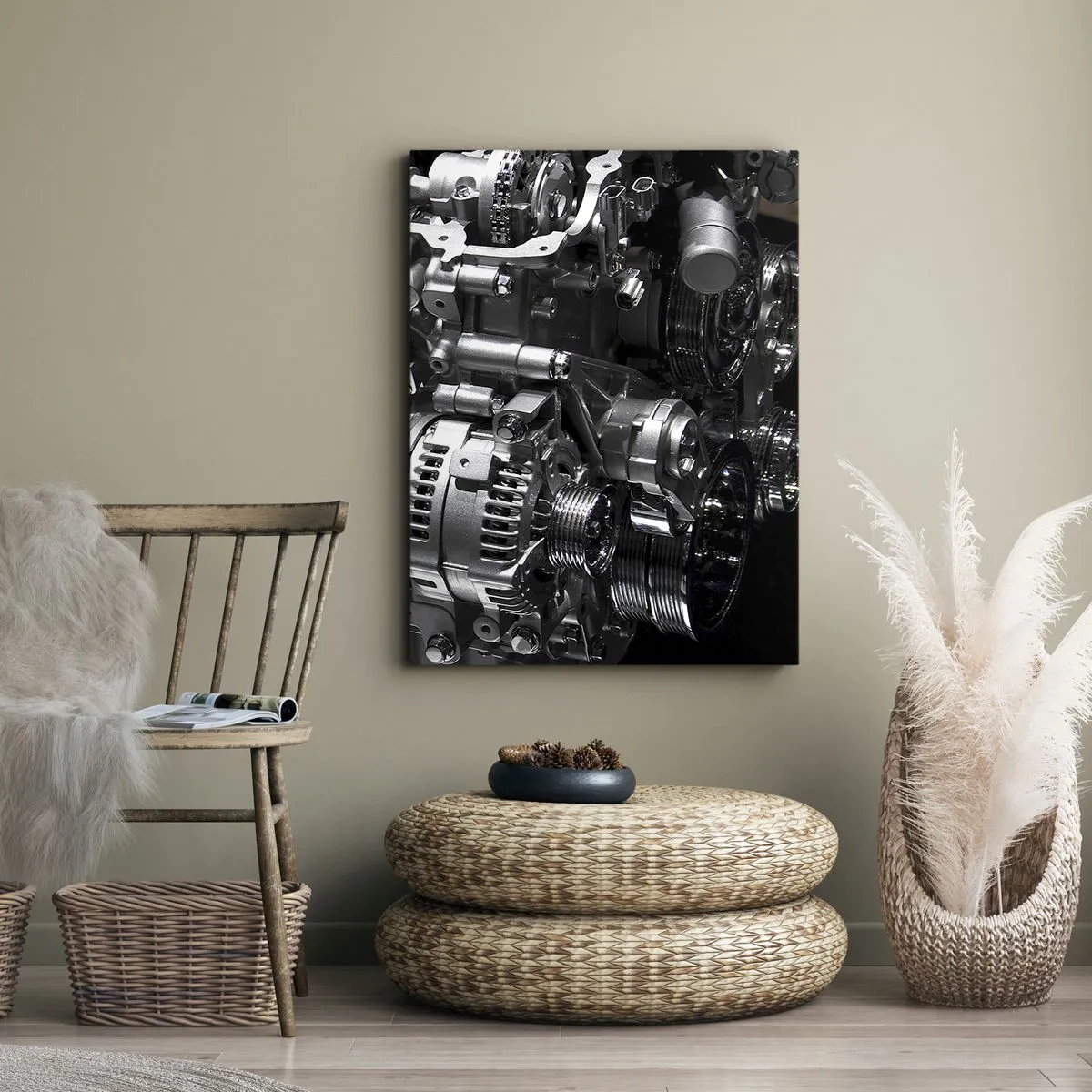 Impression sur toile - Image sur toile - Acier, beau, fort - 55x100 cm