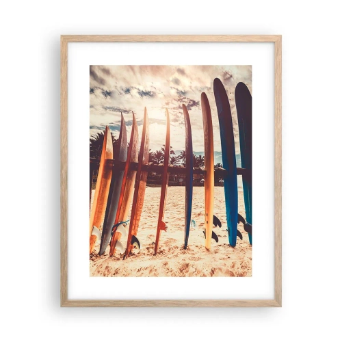 Affiche dans un chêne clair - Poster - Bonne nuit, à demain - 40x50 cm