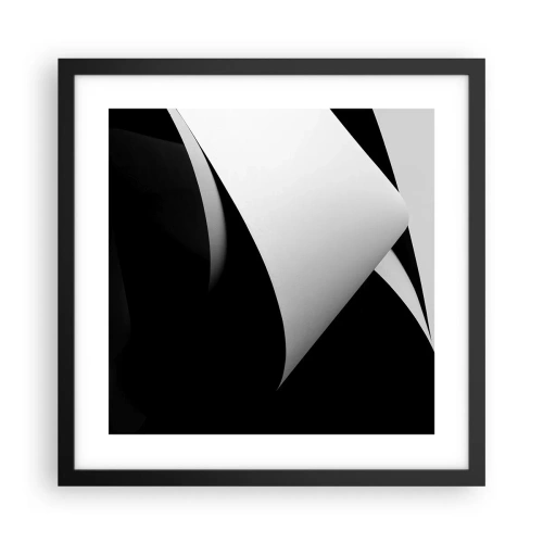 Affiche dans un cadre noir - Poster - Plans de lumière venus des profondeurs de l'ombre - 40x40 cm
