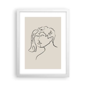 Affiche dans un cadre blanc - Poster - Et l'unité est apparue - 30x40 cm