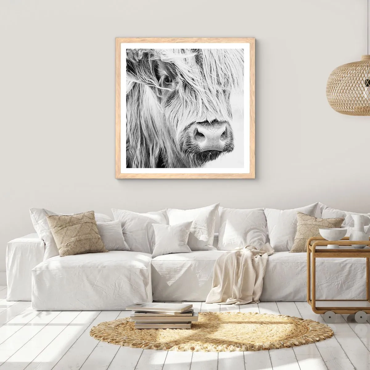 Affiche dans un chêne clair - Poster - Sauvagerie écossaise - 60x60 cm