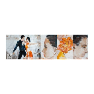 Échantillon de Papier Peint Premium Canvas - Dirty dancing - Abstraction, Danse, Tango - 100x30 cm
