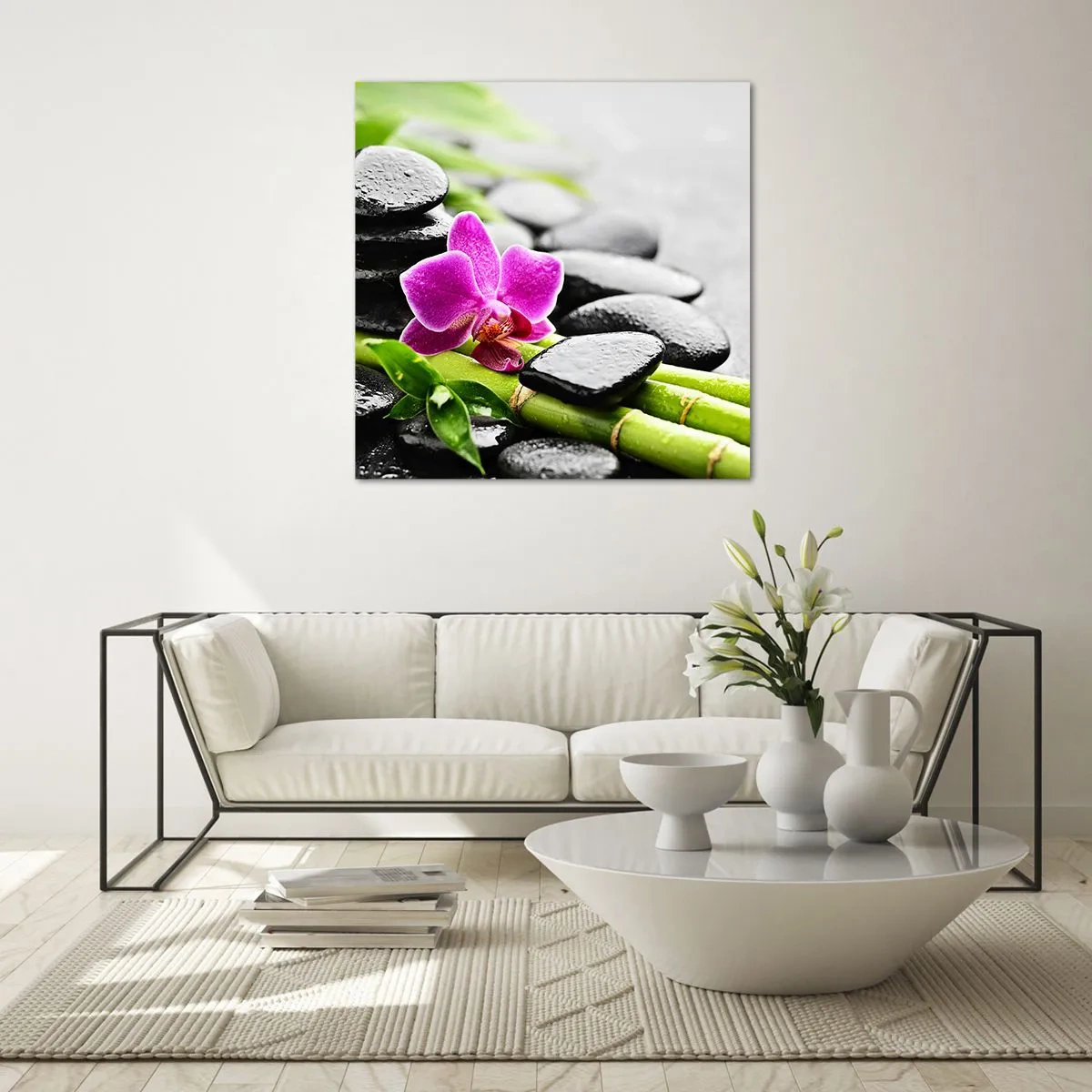 Impression sur verre - Image sur verre - Dans un équilibre de calme - 50x50 cm