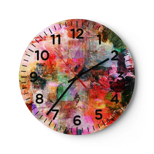 Horloge murale - Pendule murale - Un voyage à travers les roses - 40x40 cm