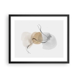 Affiche dans un cadre noir - Poster - Perles d'air - 50x40 cm