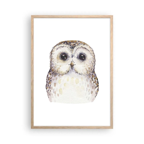 Affiche dans un chêne clair - Poster - Regarde-moi dans les yeux - 50x70 cm