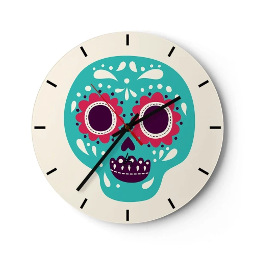 Horloge murale - Pendule murale - La vie – du plaisir jusqu'à la mort - 40x40 cm