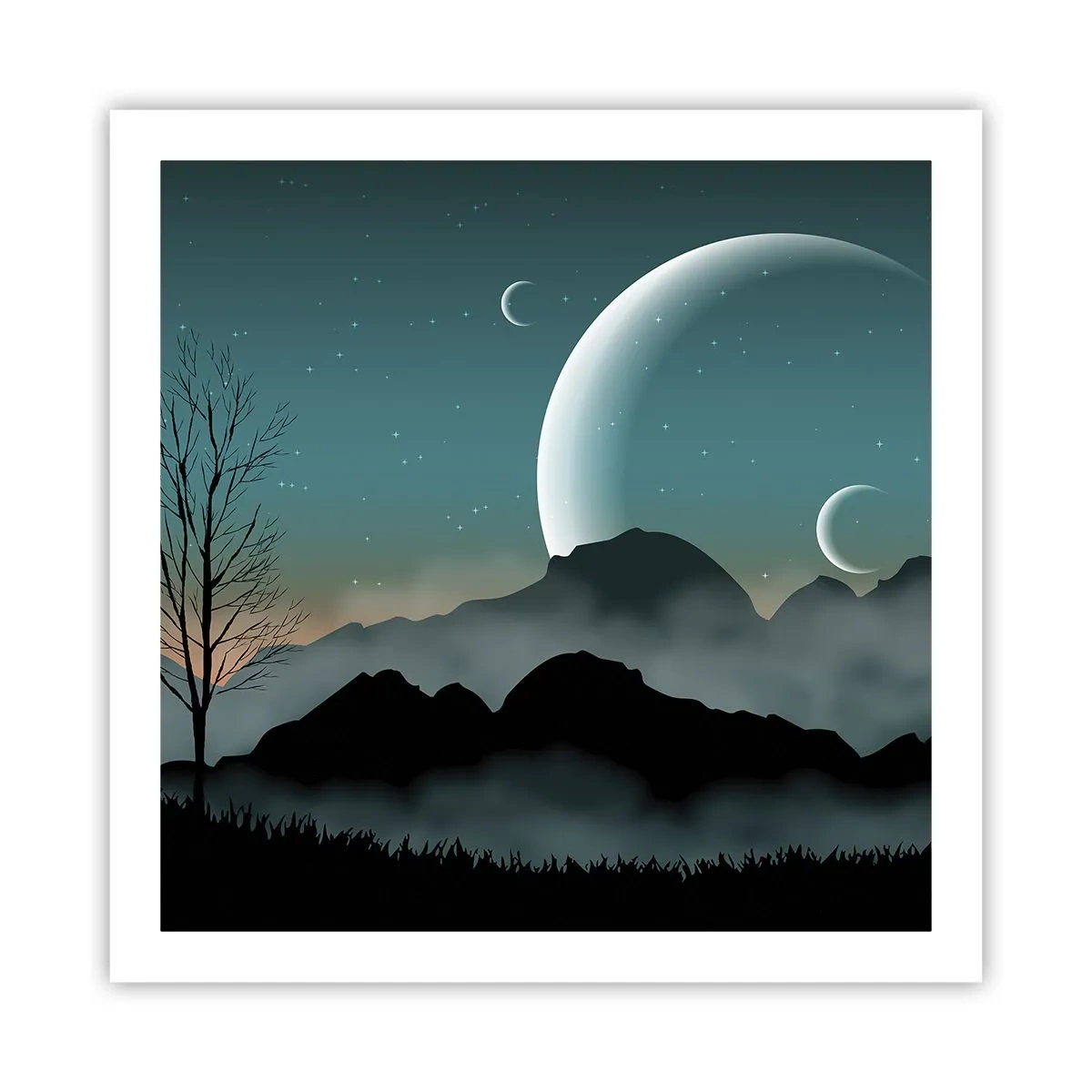 Affiche - Poster - Carnaval de la nuit étoilée - 60x60 cm