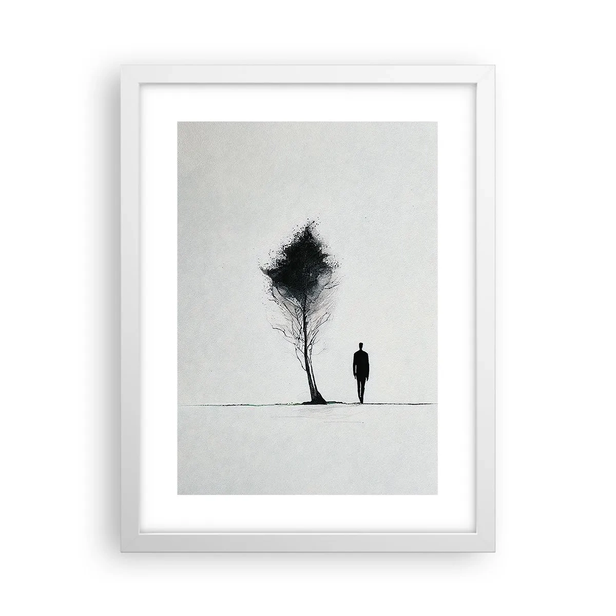 Affiche dans un cadre blanc - Poster - Nous errons tous - 30x40 cm