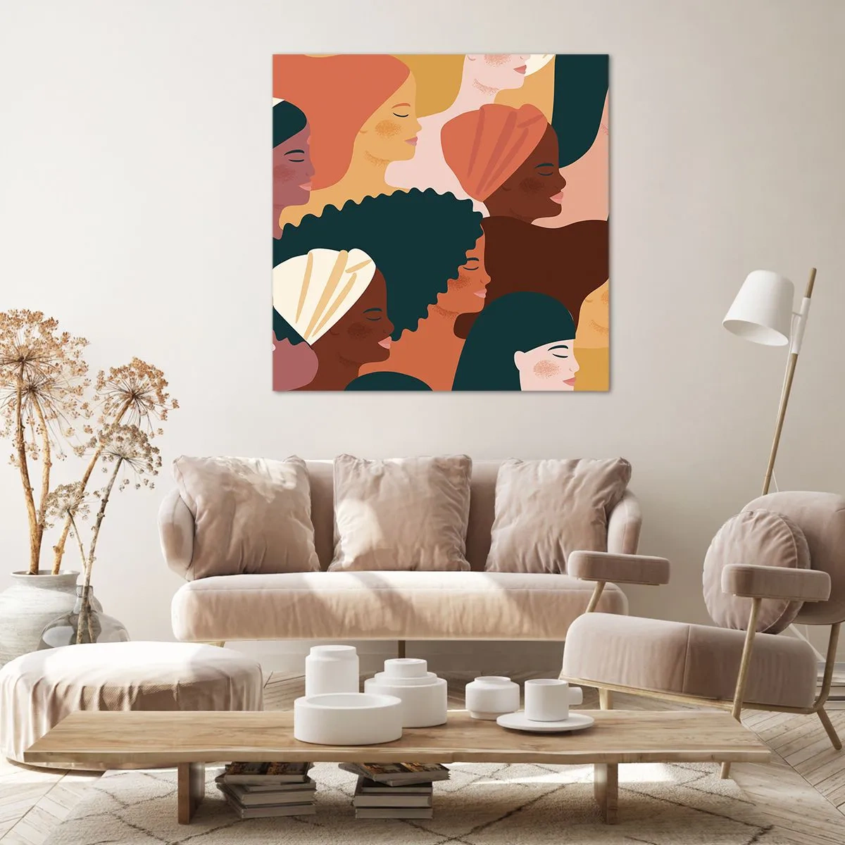 Impression sur toile - Image sur toile - Uniquement la féminité - 50x50 cm