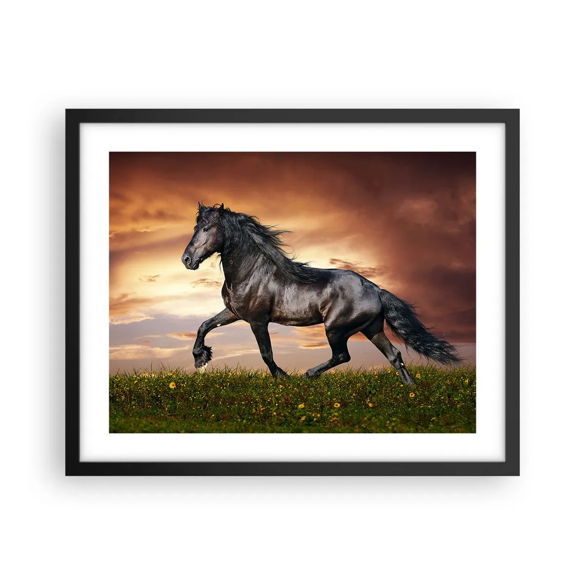 Affiche dans un cadre noir - Poster - Livres noirs - 50x40 cm