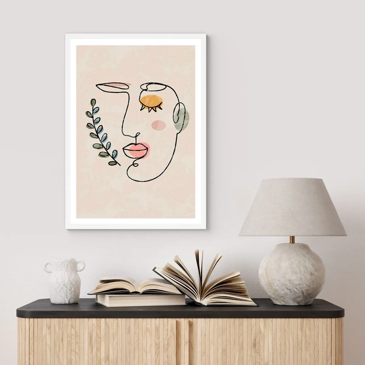 Affiche dans un cadre blanc - Poster - Paix retrouvée - 50x70 cm