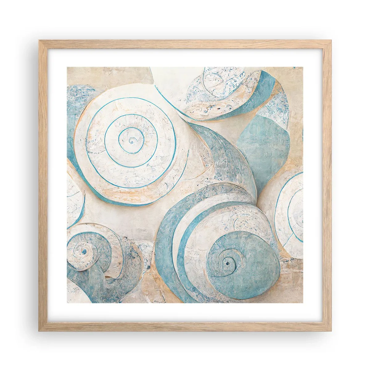 Affiche dans un chêne clair - Poster - Que cache la coque ? - 50x50 cm