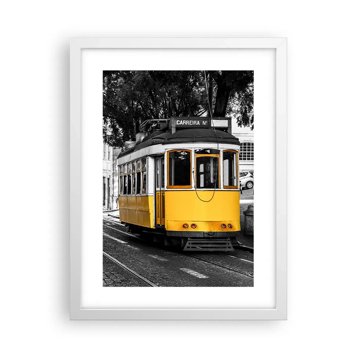 Affiche dans un cadre blanc - Poster - Et du fado en arrière-plan - 30x40 cm