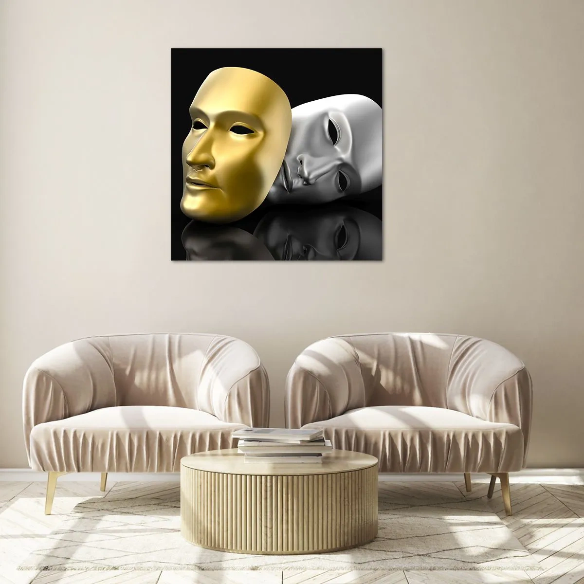 Impression sur verre - Image sur verre - La vie est un théâtre - 60x60 cm