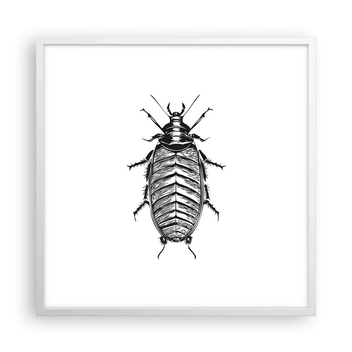 Affiche dans un cadre blanc - Poster - Quel spécimen! - 60x60 cm