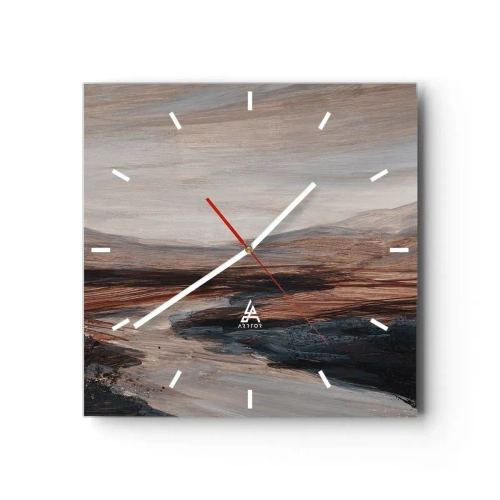Horloge murale - Pendule murale - Une vallée tranquille - 40x40 cm