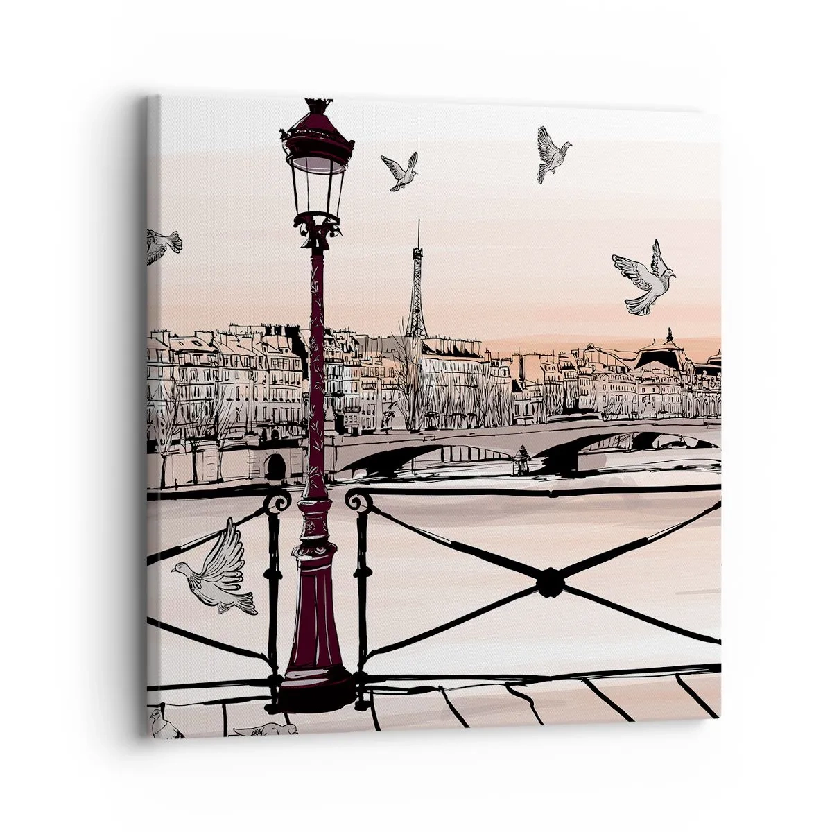Impression sur toile - Image sur toile - Sur les toits de Paris - 30x30 cm