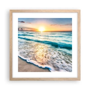 Affiche dans un chêne clair - Poster - Une vue qui en vaut la peine - 40x40 cm