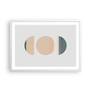 Affiche dans un cadre blanc - Poster - Cercles après cercles - 70x50 cm