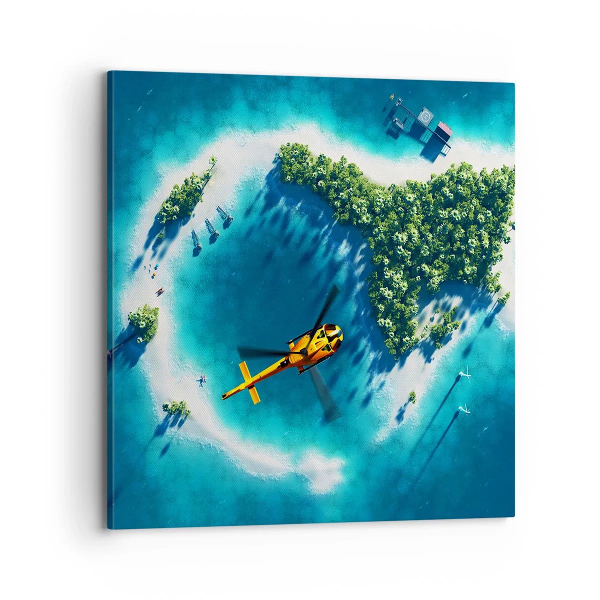 Impression sur toile - Image sur toile - Achetez-vous une île - 70x70 cm