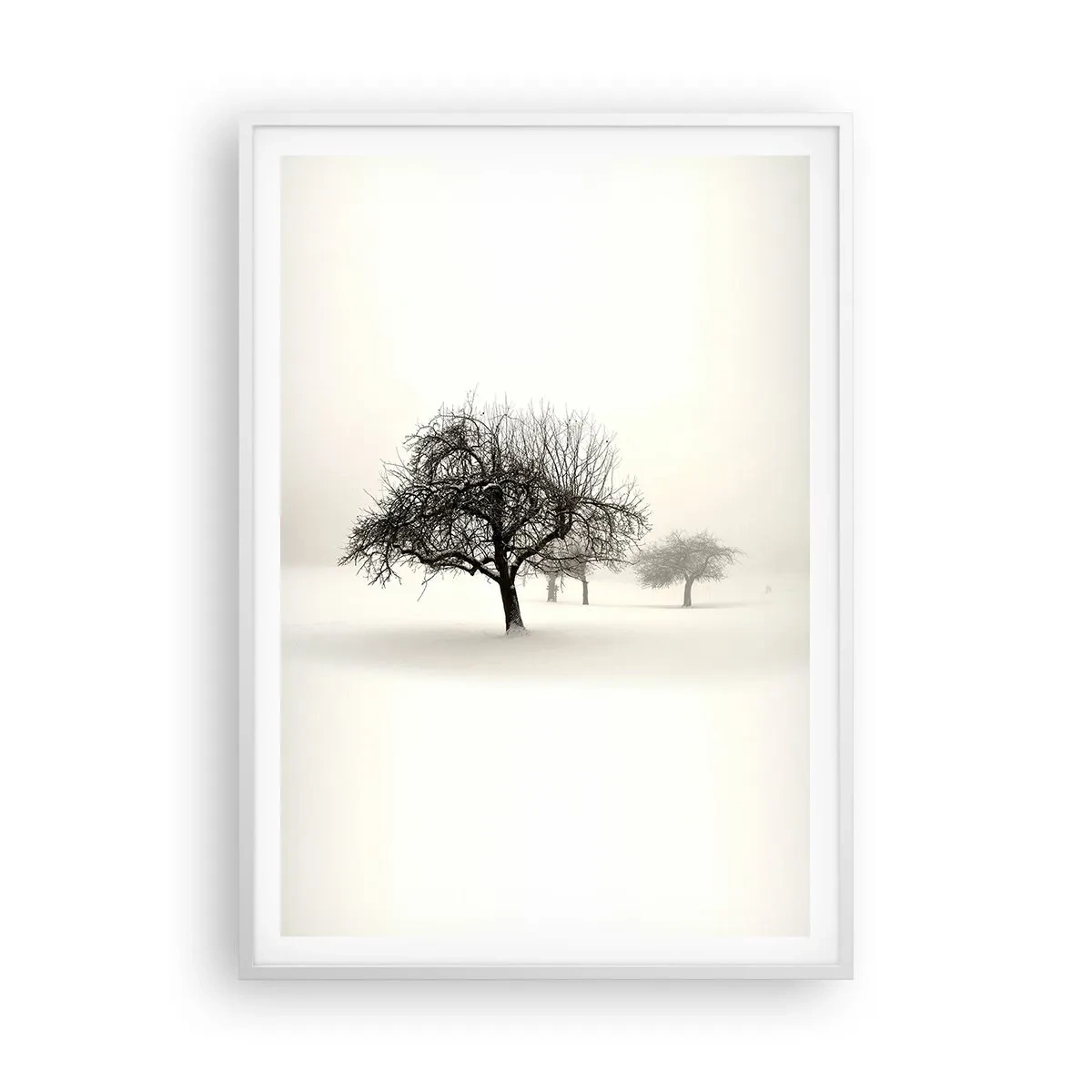 Affiche dans un cadre blanc - Poster - Un rêve hivernal - 70x100 cm