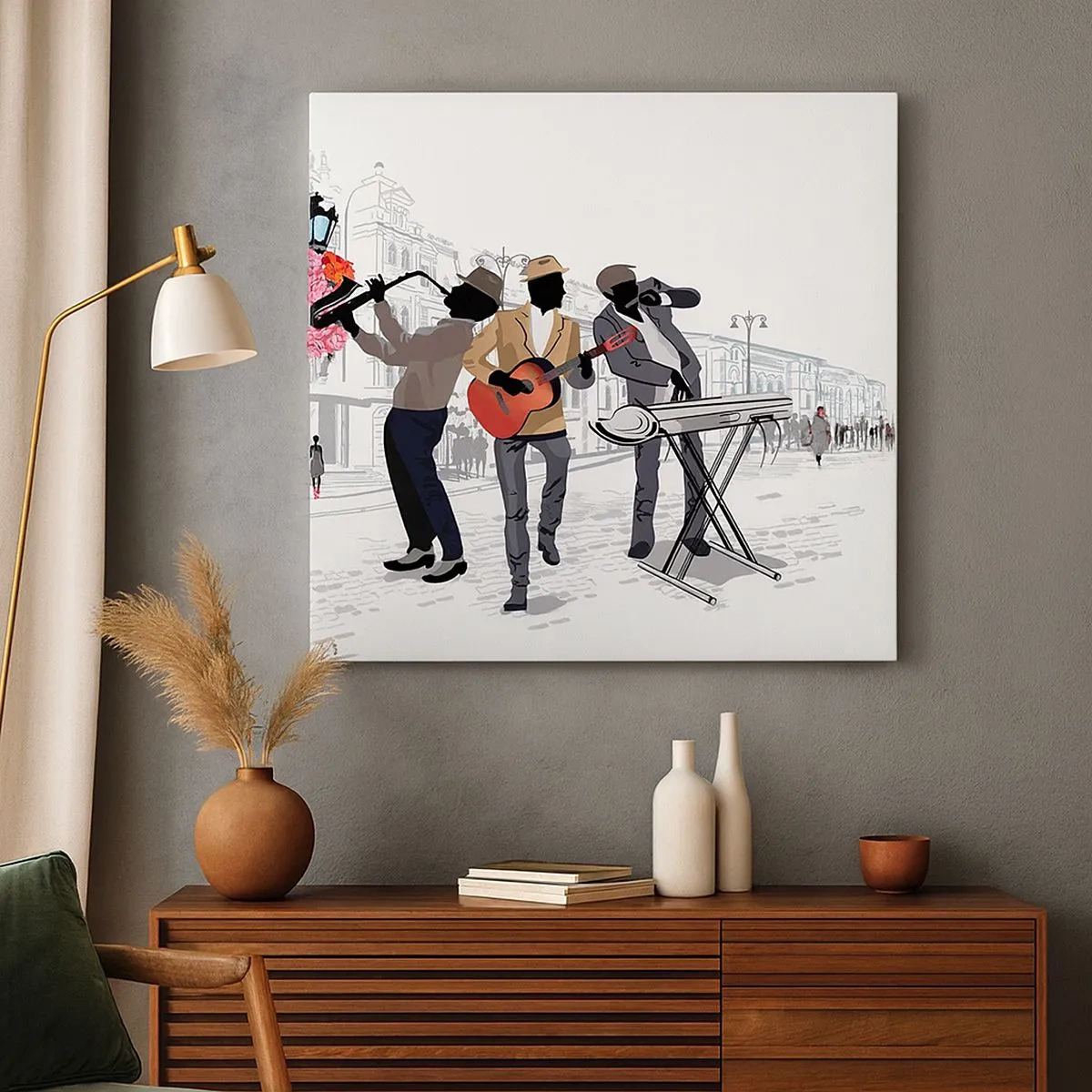 Impression sur toile - Image sur toile - Musique de rue - 30x30 cm
