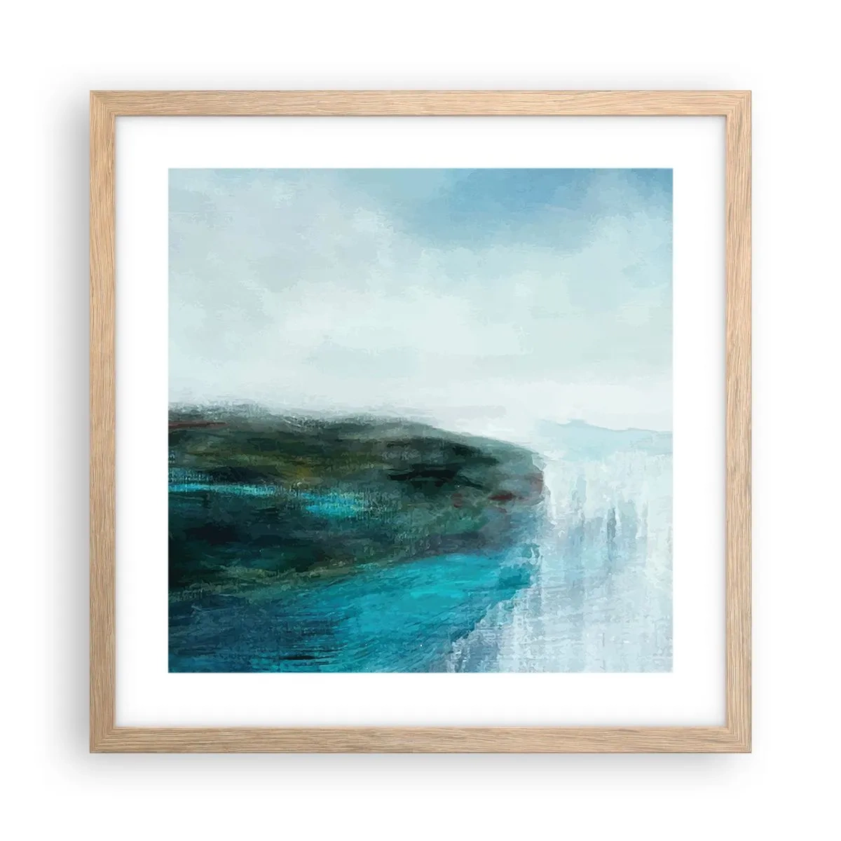 Affiche dans un chêne clair - Poster - Abstraction nautique - 40x40 cm