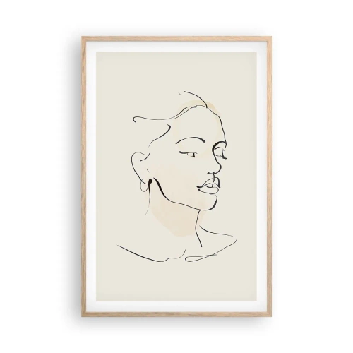 Affiche dans un chêne clair - Poster - Une ligne certaine - 61x91 cm