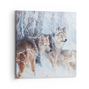 Impression sur toile - Image sur toile - Attention! Ca arrive ... - 70x70 cm