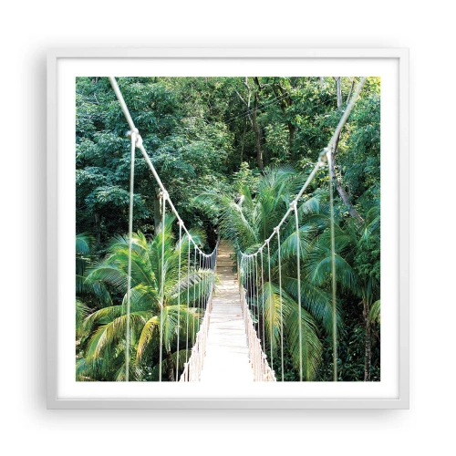 Affiche dans un cadre blanc - Poster - Welcome to the jungle! - 60x60 cm
