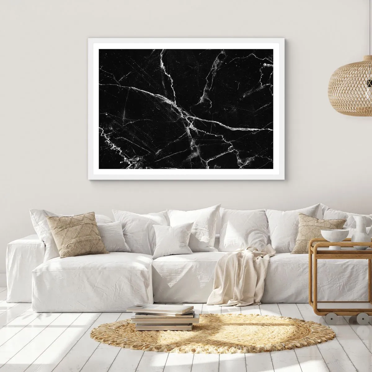 Affiche dans un cadre blanc - Poster - La vie secrète de la pierre - 100x70 cm