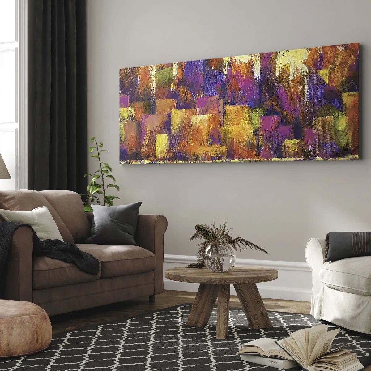 Impression sur toile - Image sur toile - Composition métropolitaine - 100x40 cm