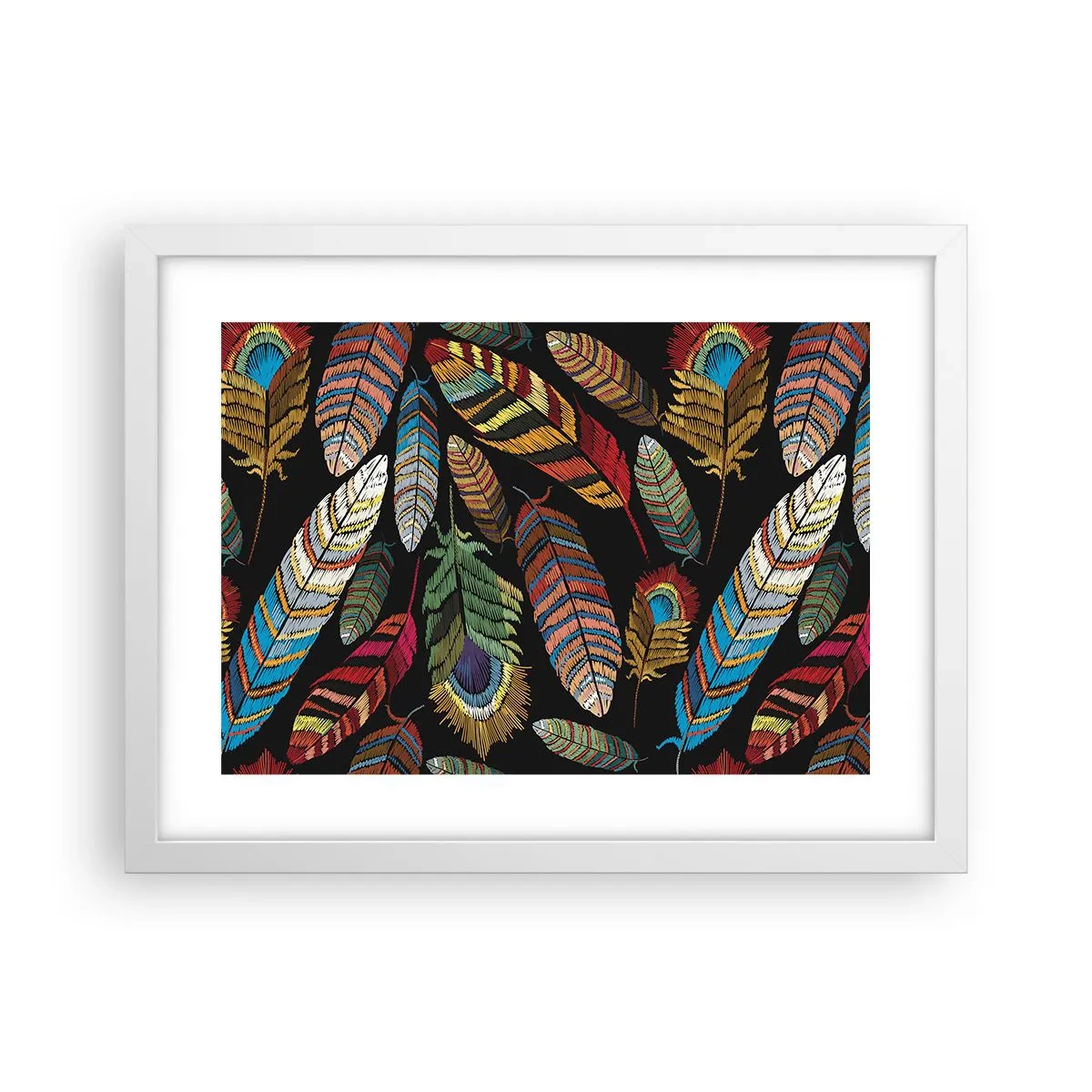 Affiche dans un cadre blanc - Poster - Le carnaval des oiseaux - 40x30 cm