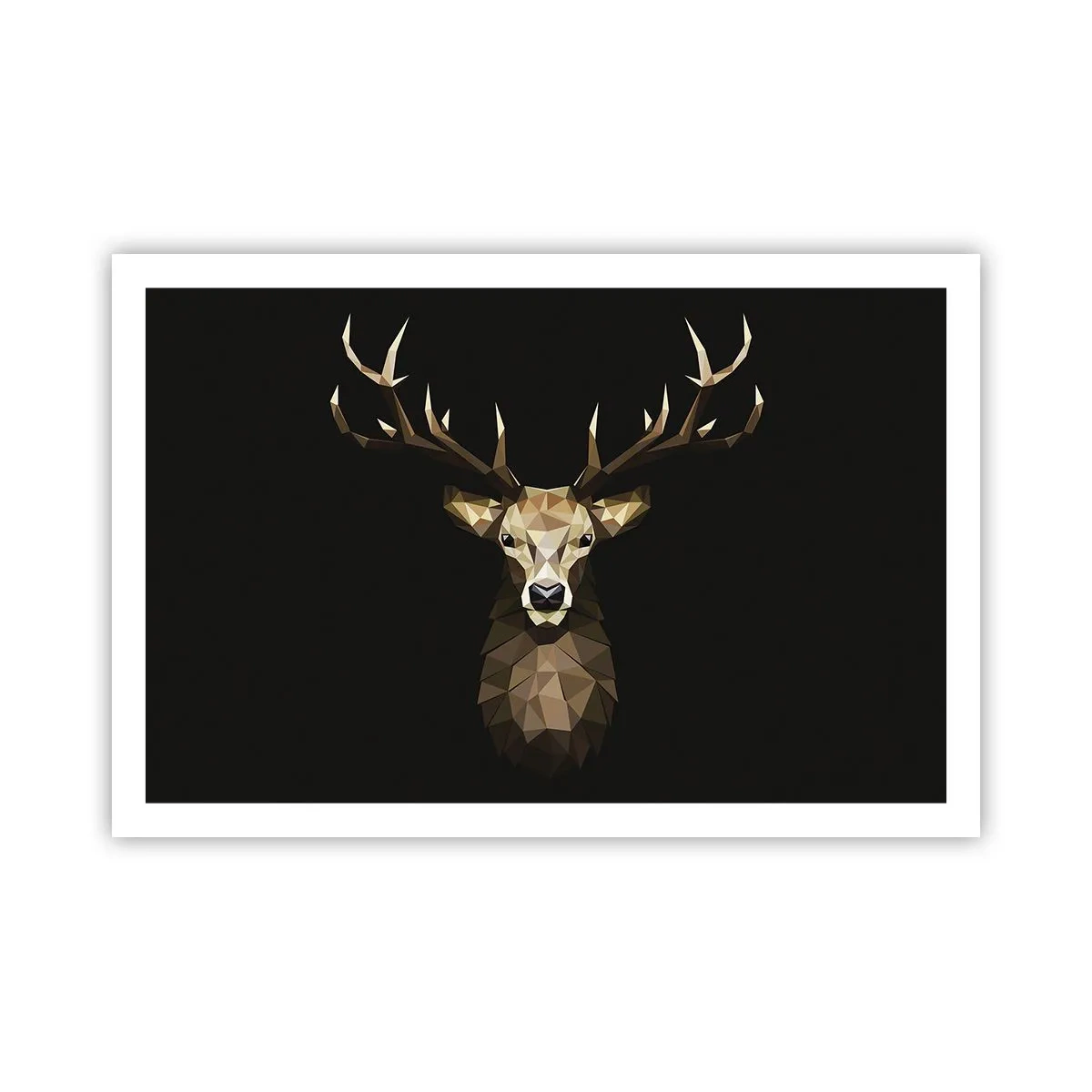Affiche - Poster - Cerf cubique - 91x61 cm