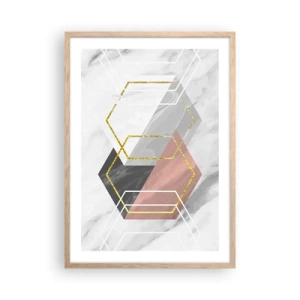 Affiche dans un chêne clair - Poster - Composition en chaîne - 50x70 cm