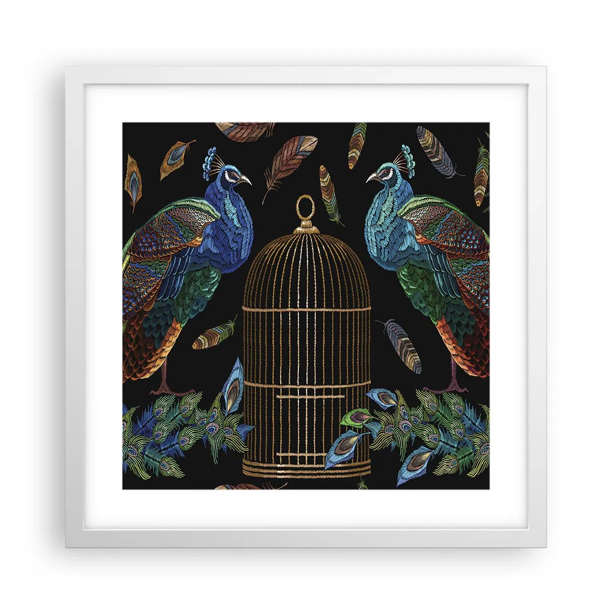 Affiche dans un cadre blanc - Poster - En robes royales - 40x40 cm