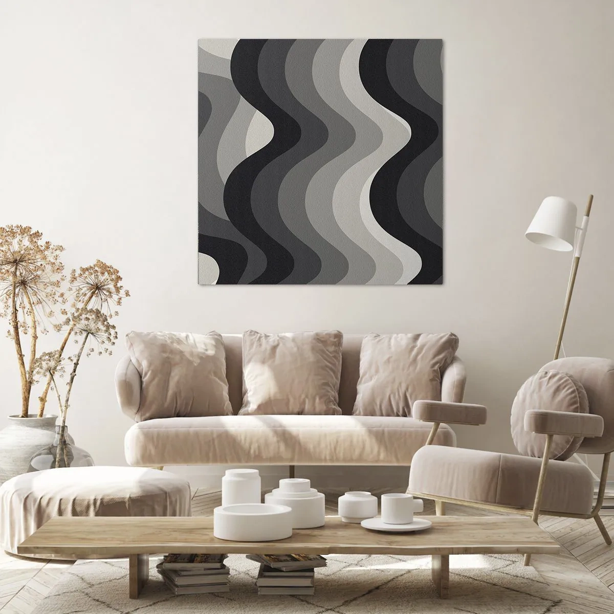 Impression sur toile - Image sur toile - Vague après vague - 70x70 cm