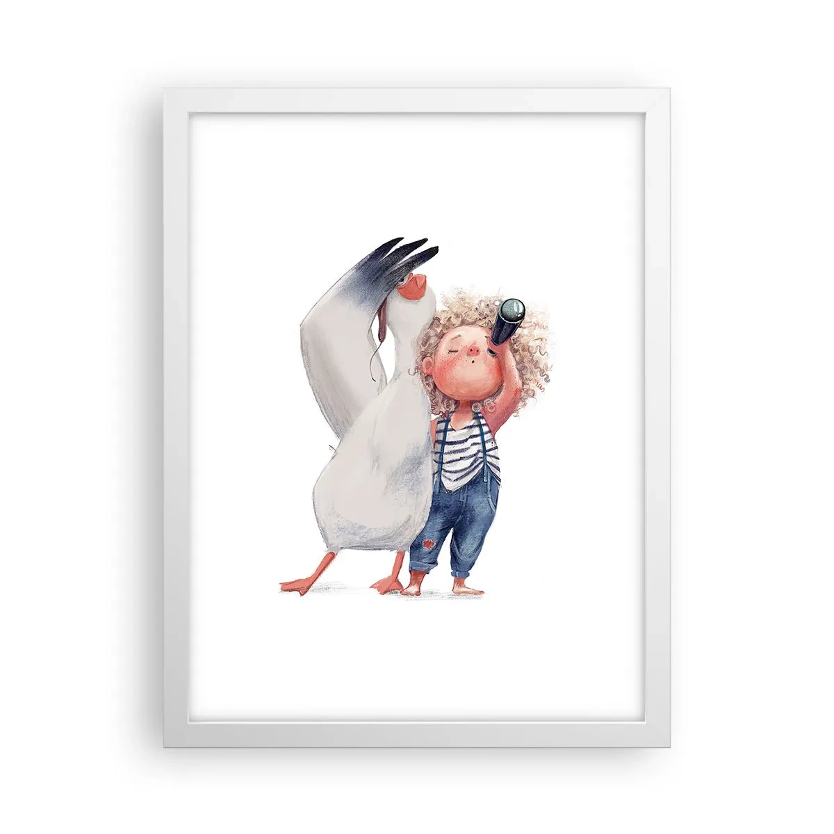 Affiche dans un cadre blanc - Poster - Plan de grand voyage - 30x40 cm