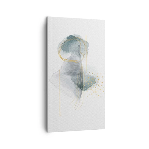 Impression sur toile - Image sur toile - À propos de la relation entre le gris et l'or - 45x80 cm