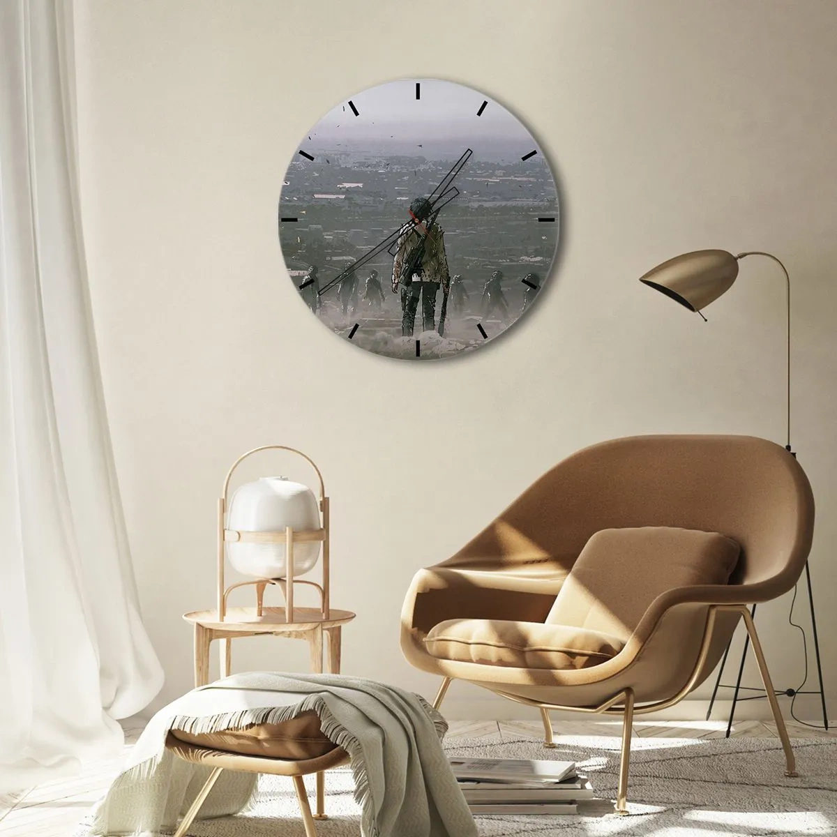 Horloge murale - Pendule murale - Dernier samaritain ? - 40x40 cm