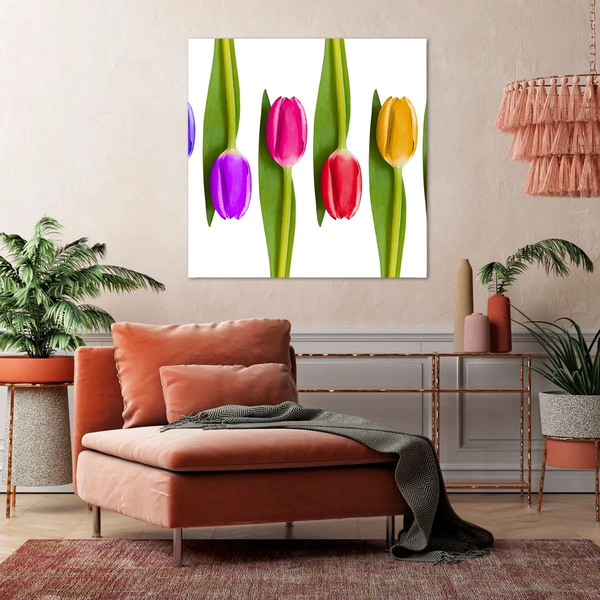 Impression sur toile - Image sur toile - Composition arc-en-ciel - 70x70 cm