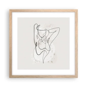 Affiche dans un chêne clair - Poster - L'art de la séduction - 40x40 cm