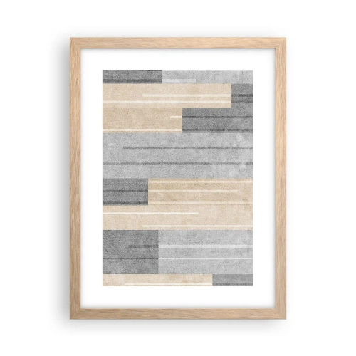 Affiche dans un chêne clair - Poster - Composition : se tenir droit - 30x40 cm