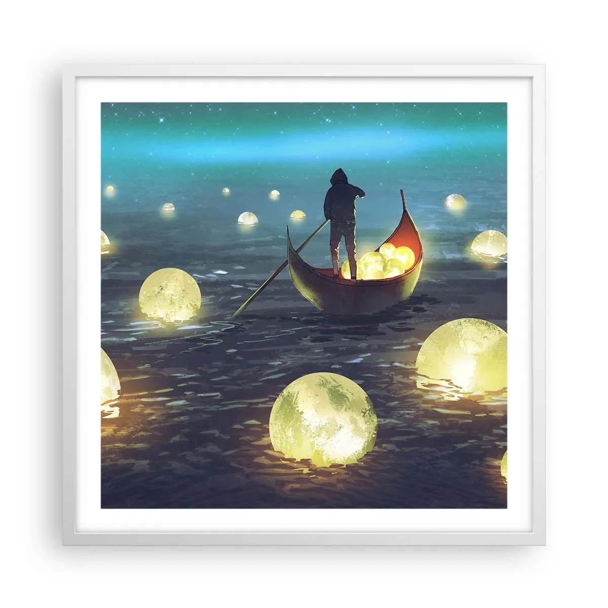 Affiche dans un cadre blanc - Poster - Des choses dont les philosophes n'ont jamais rêvé - 60x60 cm