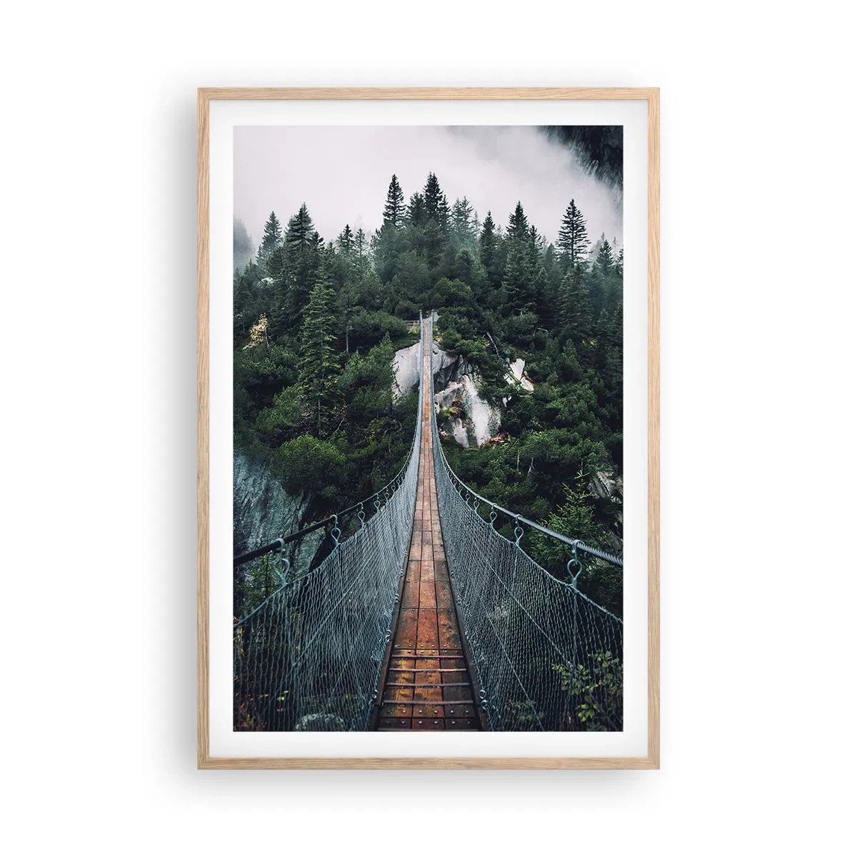 Affiche dans un chêne clair - Poster - Uniquement pour les aigles - 61x91 cm