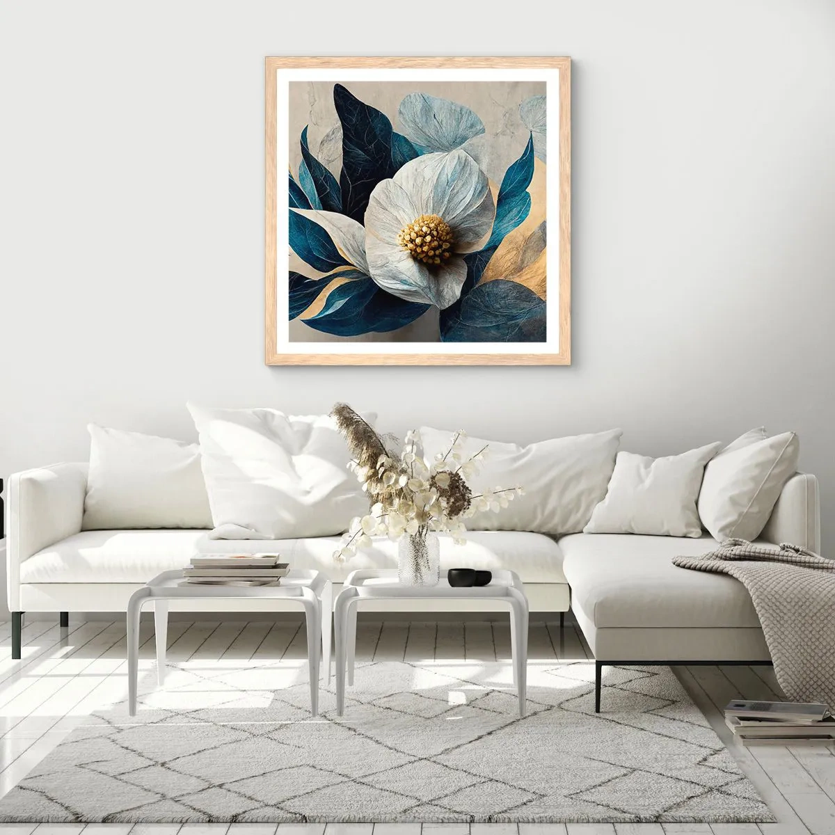 Affiche dans un chêne clair - Poster - Il a un coeur d'or - 60x60 cm