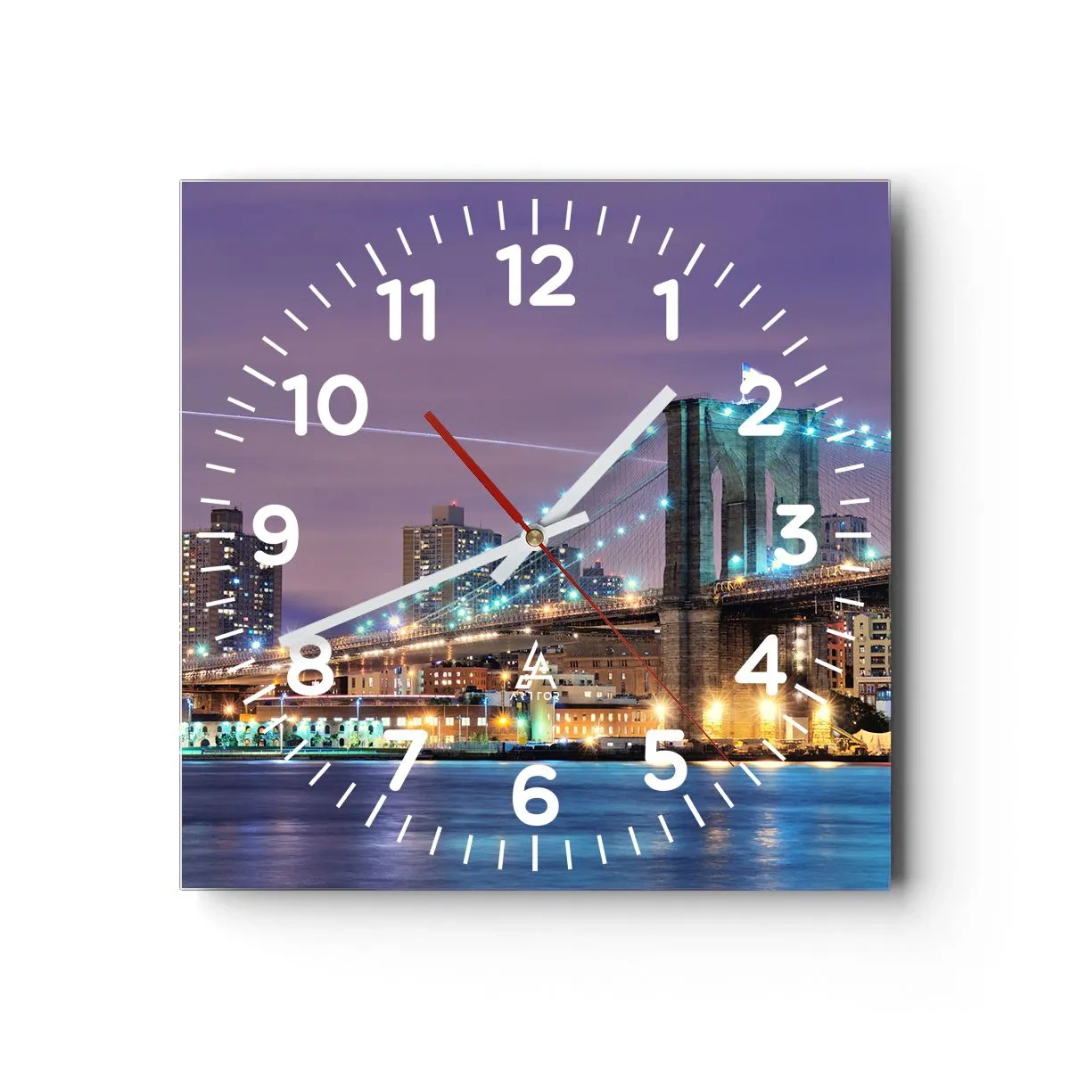 Horloge murale - Pendule murale - Depuis de nombreuses années le pont de Brooklyn - 40x40 cm