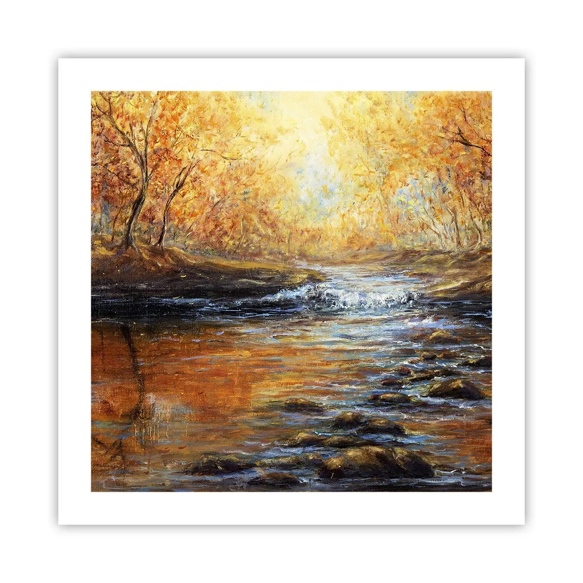 Affiche - Poster - Le ruisseau d'or - 50x50 cm