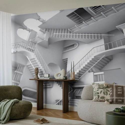Papier Peint Autocollant Deluxe Sticker - Paradoxes spatiaux - Abstraction, 3D, Architecture - 100x70 cm